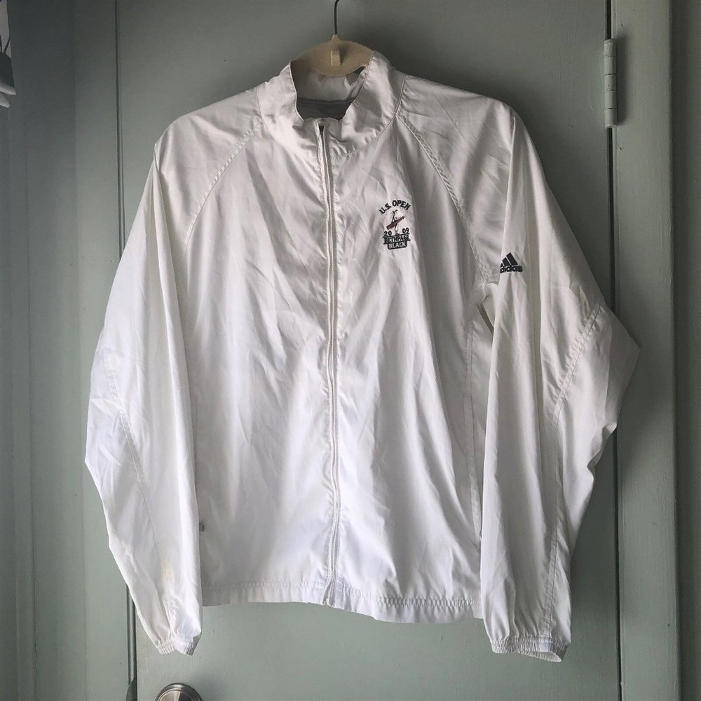 WOMENS GOLF ADIDAS 2009 US OPEN BETHPAGE WHITE WINDBREAKER JACKET Medium